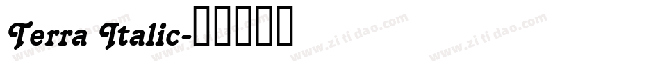 Terra Italic字体转换